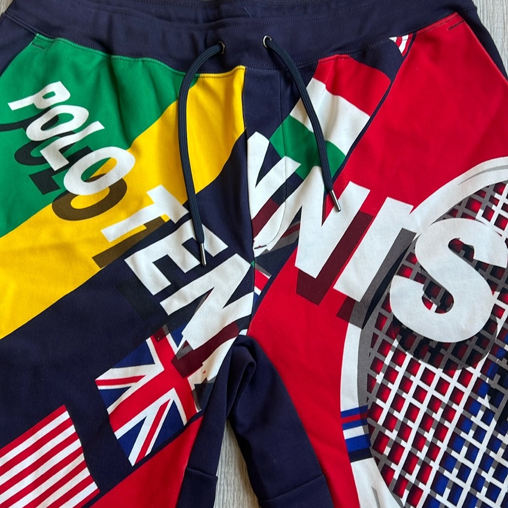 Polo Ralph Lauren Tennis Shorts International Flag Print Men’s Size: S Small